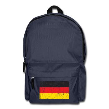 Deutschland Flagge mit Vintage-Effekt - Rucksack - Navy - Vorne