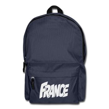 Frankreich, France Bold Comic Typography - Rucksack - Navy - Vorne