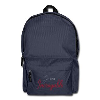 Je suis Incroyable Script Rouge - Sac à dos - bleu marine - Devant