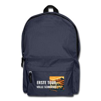 Erste Wohnmobilreise Geschenk für Anfänger - Rucksack - Navy - Vorne