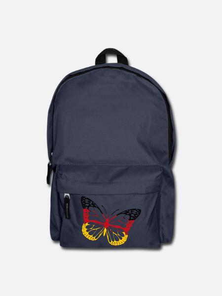 Schmetterling Deutschland Schwarz-Rot-Gold Fahne - Rucksack - Navy