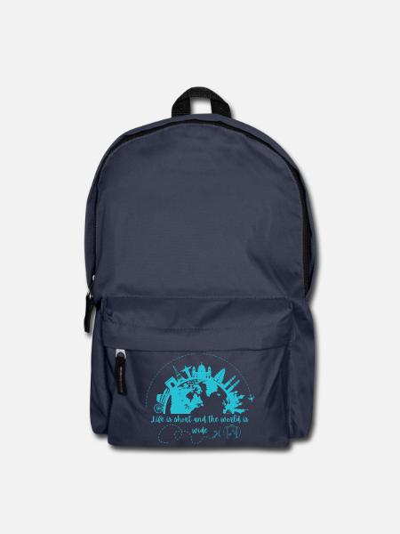 Abenteuer Weltreise Design - Rucksack - Navy