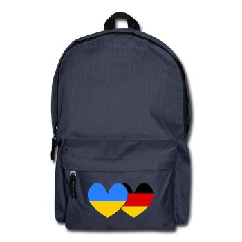 Ukraine Deutschland Freundschaft  - Rucksack - Navy - Vorne