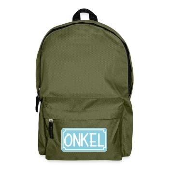 Geschenke für ONKEL - ONKEL WERDEN - Rucksack - Olivgrün - Vorne