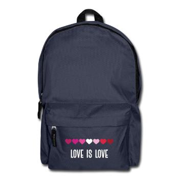 LGBT Pride Month - Love is Love (Lesbian) - Backpack - navy - Front