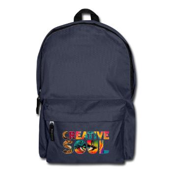 Creative Soul Colorful Artist Saying - Backpack - navy - Front