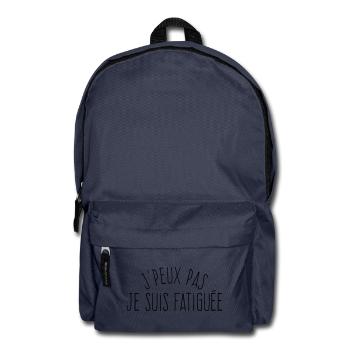 J'peux pas je suis fatiguée (féminin)  - Sac à dos - bleu marine - Devant
