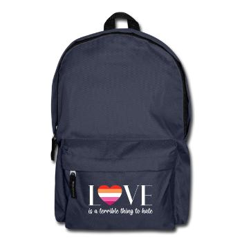 LGBT PrideMonth - Love is a terrible thing to hate - Backpack - navy - Front