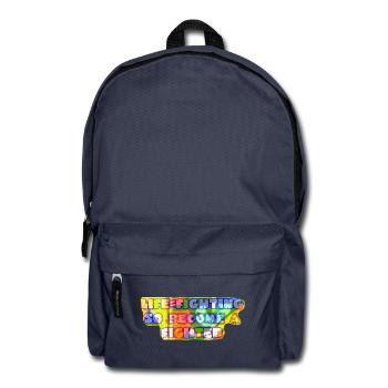 Liftening Theme Inspirational Typography - Backpack - navy - Front