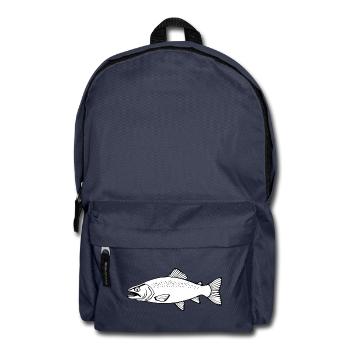 Fisch Forelle Angler T-shirt Geschenk Angler - Rucksack - Navy - Vorne