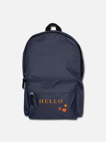 Hello Autumn | Herbst Blätter Design - Rucksack - Navy