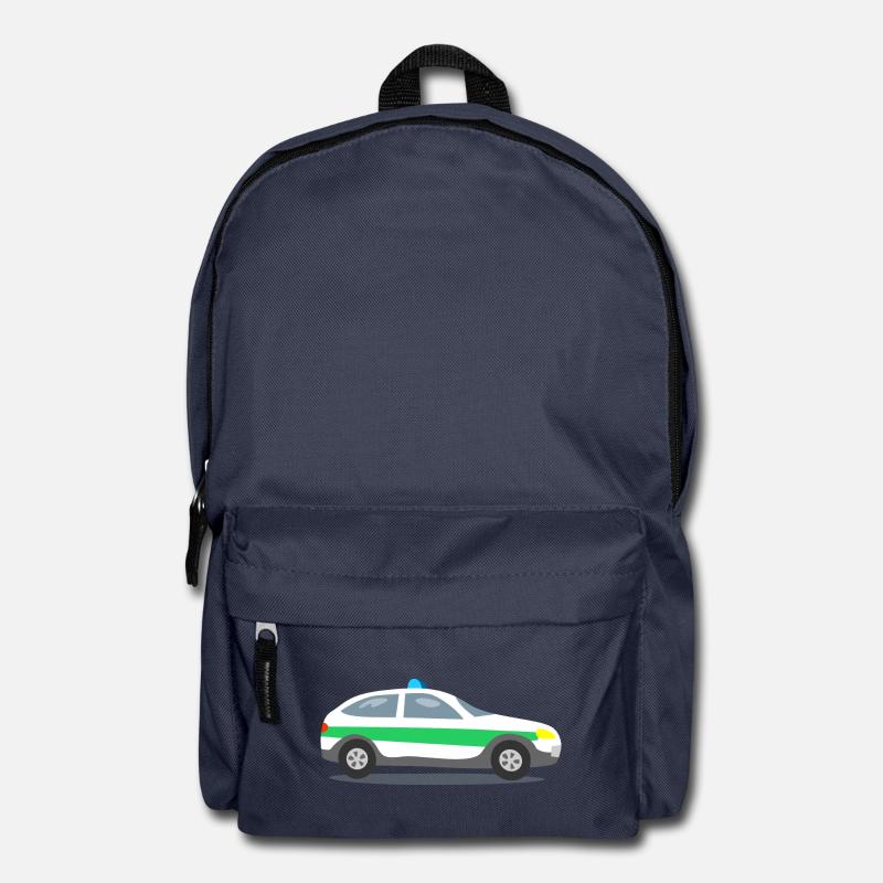Polizeiauto mit Blaulicht - Rucksack - Navy