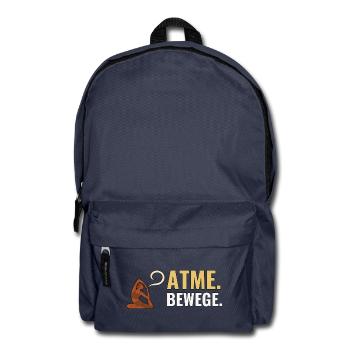 Atme. Bewege. – Rutschfeste Yoga-Fans – Yoga. - Rucksack - Navy - Vorne