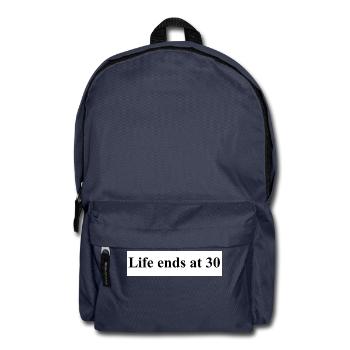 Life ends at 30 - Backpack - navy - Front
