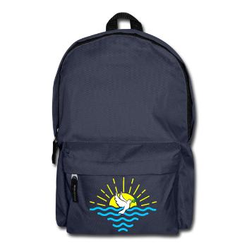 Sun dove and palm branch - Backpack - navy - Front