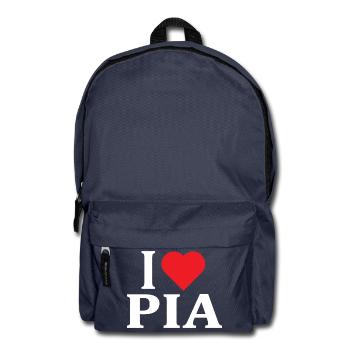 t-shirt I love Pia t-shirt gift idea - Backpack - navy - Front