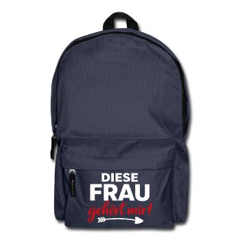 DIESE FRAU gehört mir Partner Geschenk für Paare - Rucksack - Navy - Vorne