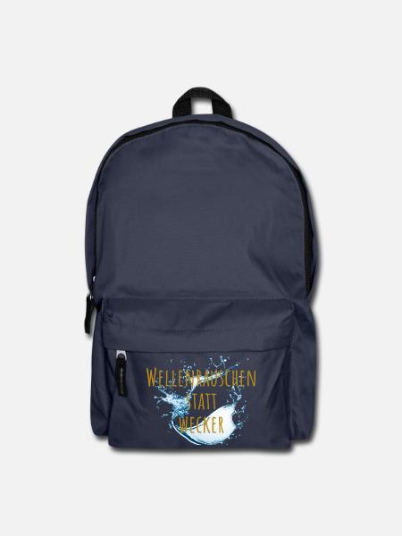 Wellenrauschen statt Wecker - Rucksack - Navy