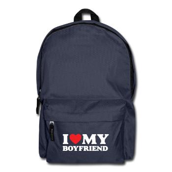 J’aime mon petit ami - Sac à dos - bleu marine - Devant