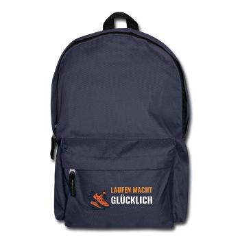 Laufen macht glücklich Motiv. - Rucksack - Navy - Vorne
