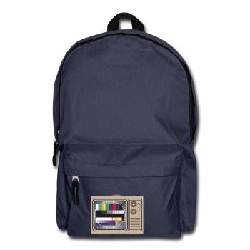 Retro TV Testbild Muster - Rucksack - Navy - Vorne