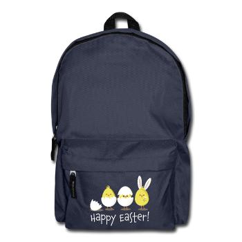 Happy Easter Chick Egg Easter Egg - Backpack - navy - Front