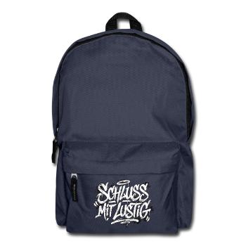 Lustiger Spruch Graffiti - Rucksack - Navy - Vorne