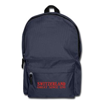 Switzerland - Great Since 1291 - Schweiz - Schwiiz - Backpack - navy - Front