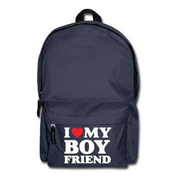 J’aime mon petit ami - Sac à dos - bleu marine - Devant