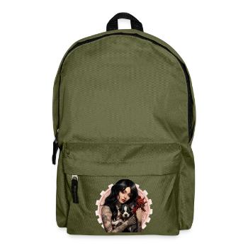 Black Worn Dark Romantic Black Gothic - Backpack - olive green - Front