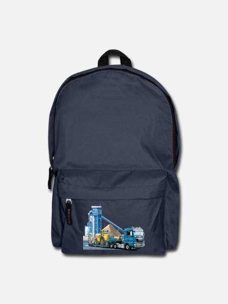 Tieflader im Kieswerk - Rucksack - Navy