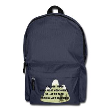 Humorous mountaineer saying - Backpack - navy - Front