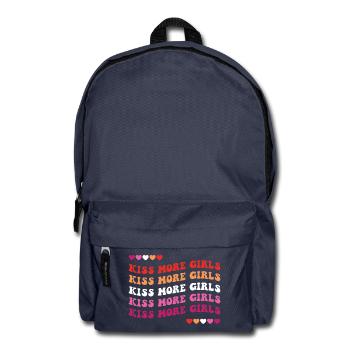 LGBTQ Pride Month - Lesbian Love - Kiss More Girls - Backpack - navy - Front