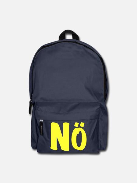 Nö in neongelb - Neon Nein Nope Kein Bock - Rucksack - Navy