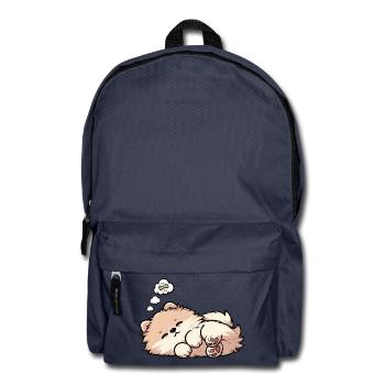 Poméranien Poméranien Spitz Chien Miniature Spitz Holder - Sac à dos - bleu marine - Devant