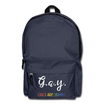 LGBT Pride Month - G.A.Y - Girls are yummy - Backpack - navy - Front