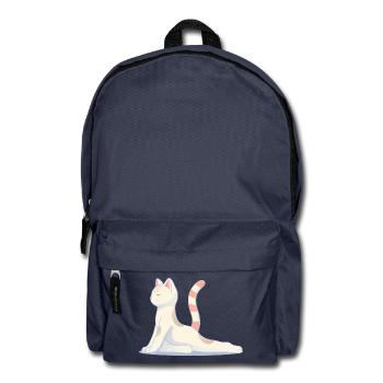 Katze in meditativer Yoga-Pose - Rucksack - Navy - Vorne