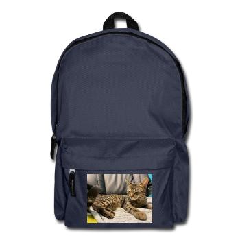 Gemütliche Tigerkatze im Licht - Rucksack - Navy - Vorne