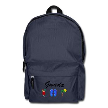 T-Shirt Guadeloupe Gwada Sonne Rum Meer Strand - Rucksack - Navy - Vorne
