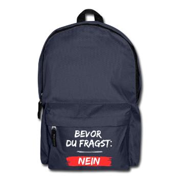 Bevor du fragst Nein - Rucksack - Navy - Vorne