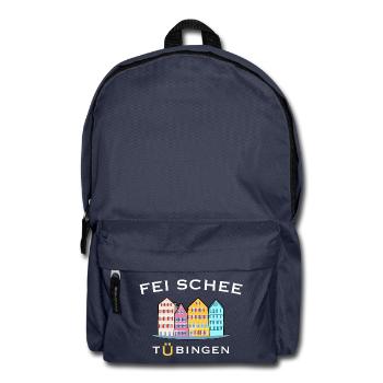 Tübingen, fei schee, echt schön, Deutschland - Rucksack - Navy - Vorne