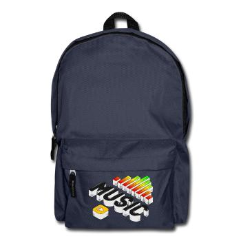 Play The Music | Isometric Music Illustration - Backpack - navy - Front