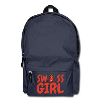 Heisser Chili-Pfeffer  als Schweizer Mädchen - Rucksack - Navy - Vorne
