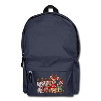 Australische Tiere feiern Weihnachten - Rucksack - Navy - Vorne