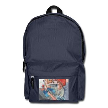 Blaue Gitarre - Rucksack - Navy - Vorne