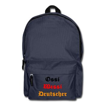 Ossi Wessi Mauer Weg Einheit Feiertag Deutschland - Rucksack - Navy - Vorne