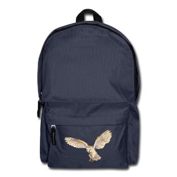 Beautiful barn owl in flight - Backpack - navy - Front