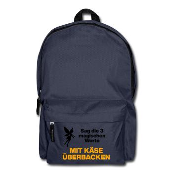 Sag die 3 magischen Wörter: Käse! Food Porn Lover - Rucksack - Navy - Vorne