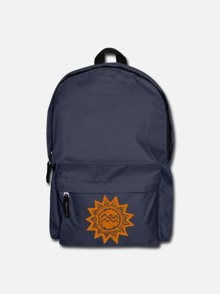 Astrologischer Wassermann Sonnen-Print - Rucksack - Navy