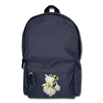 olianderblüten Zweig seitlich, blühen - Rucksack - Navy - Vorne